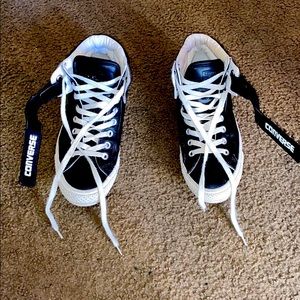 Leather high top Converse